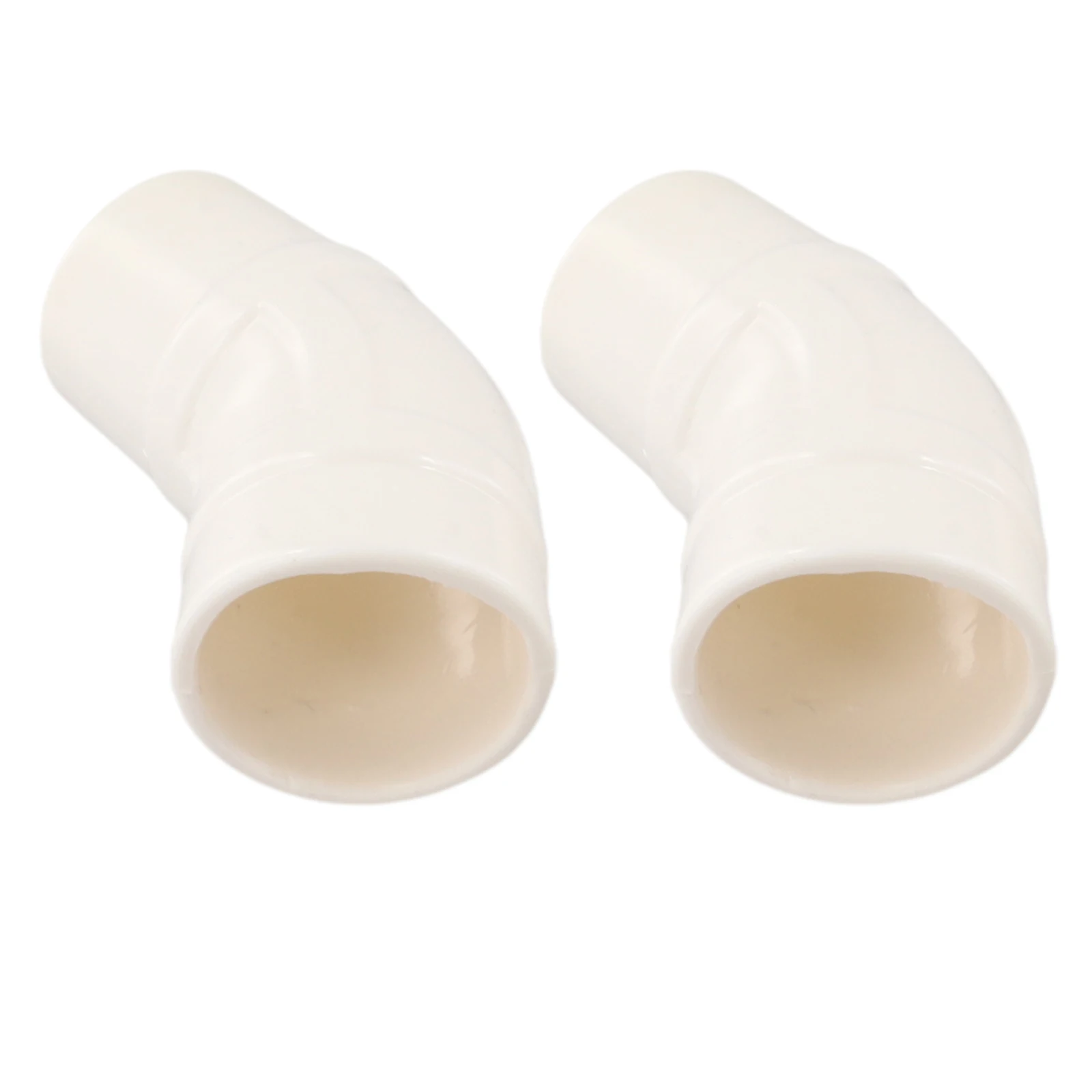4 Pack 45 Degree Elbow Replacement Parts For Zodiac Pool Cleaner W70244 Semi-Flexible PVC Hose Connectors White