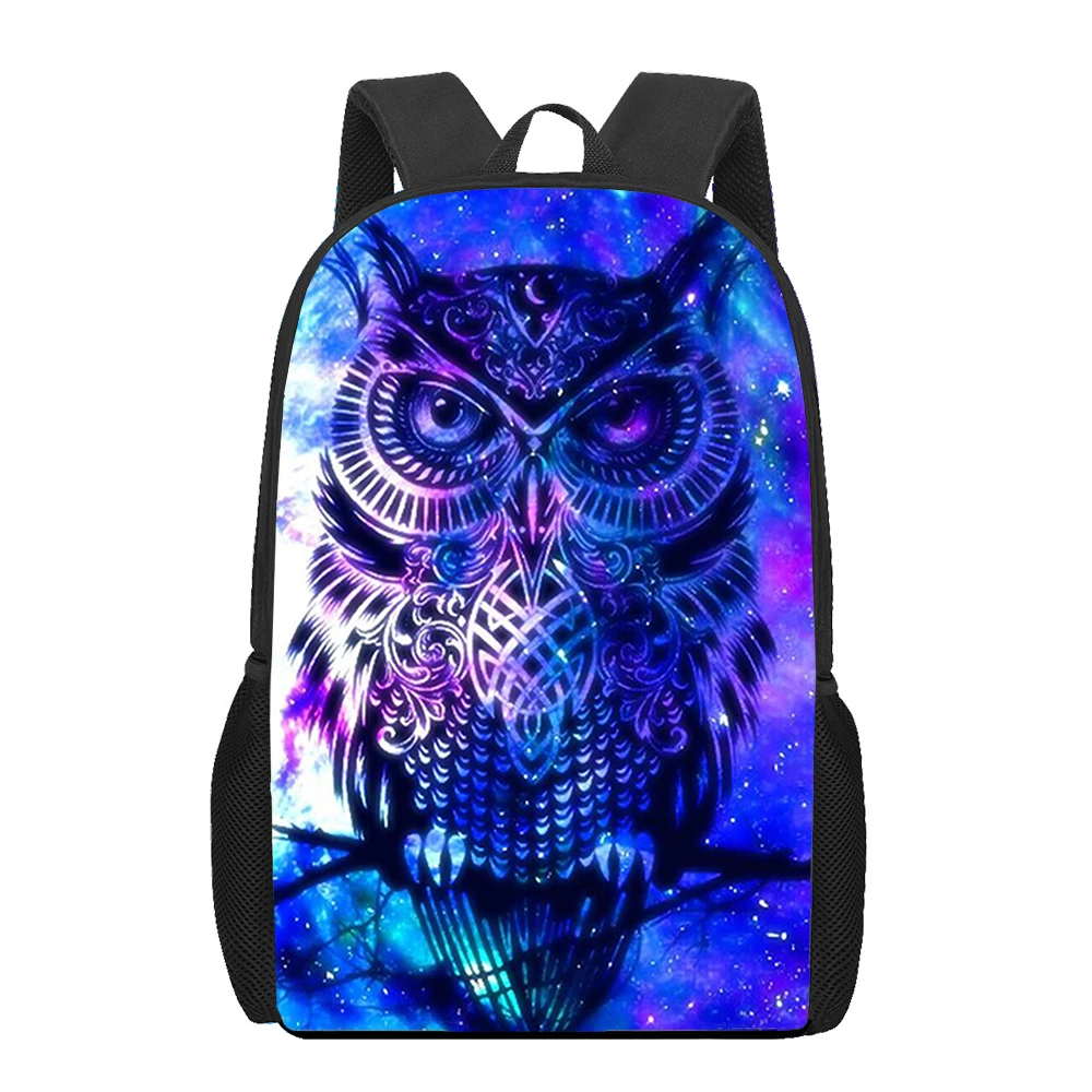 Animal corujas sacos de escola para meninos meninas impressão 3d mochila escolar crianças saco do jardim de infância mochila dos homens criança grande capacidade mochila