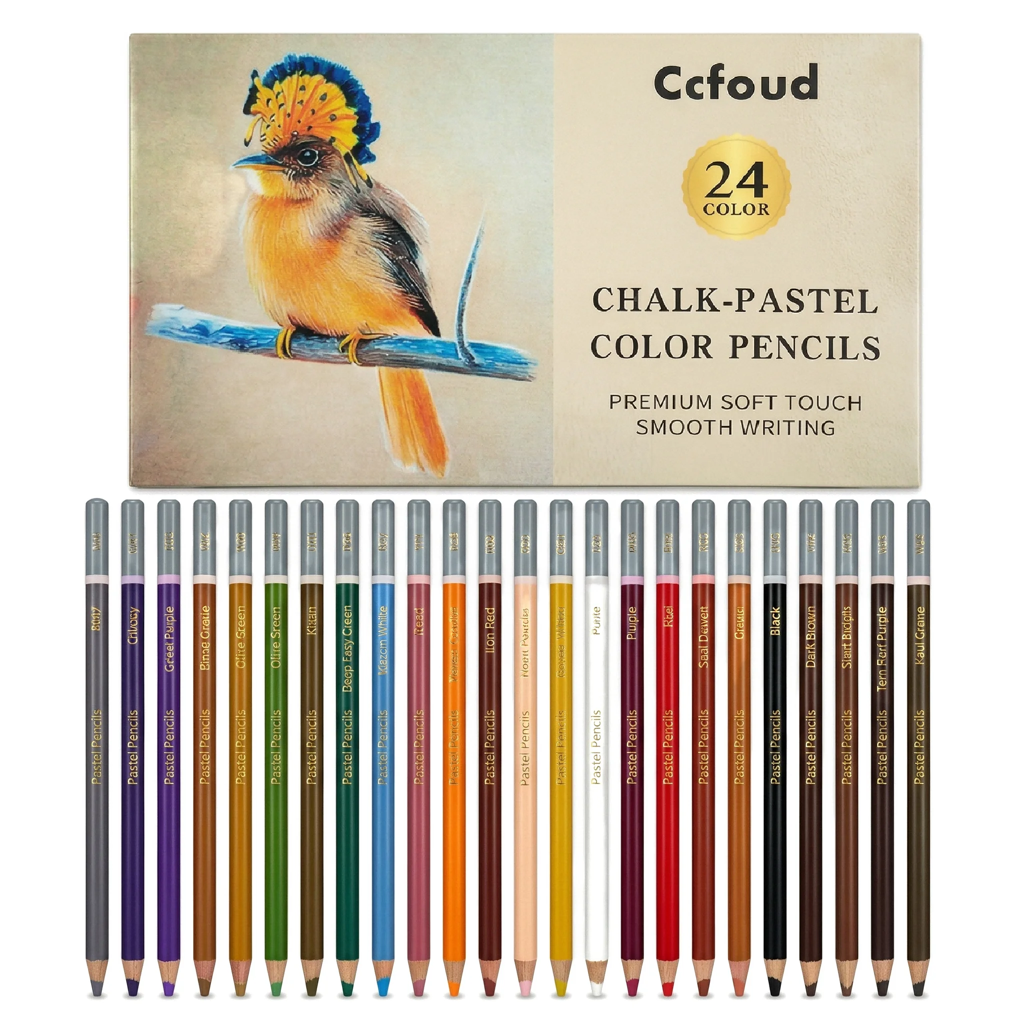 Pro Charcoal Pencils Drawing Set,6/10/12/20 PCS,Black/White 