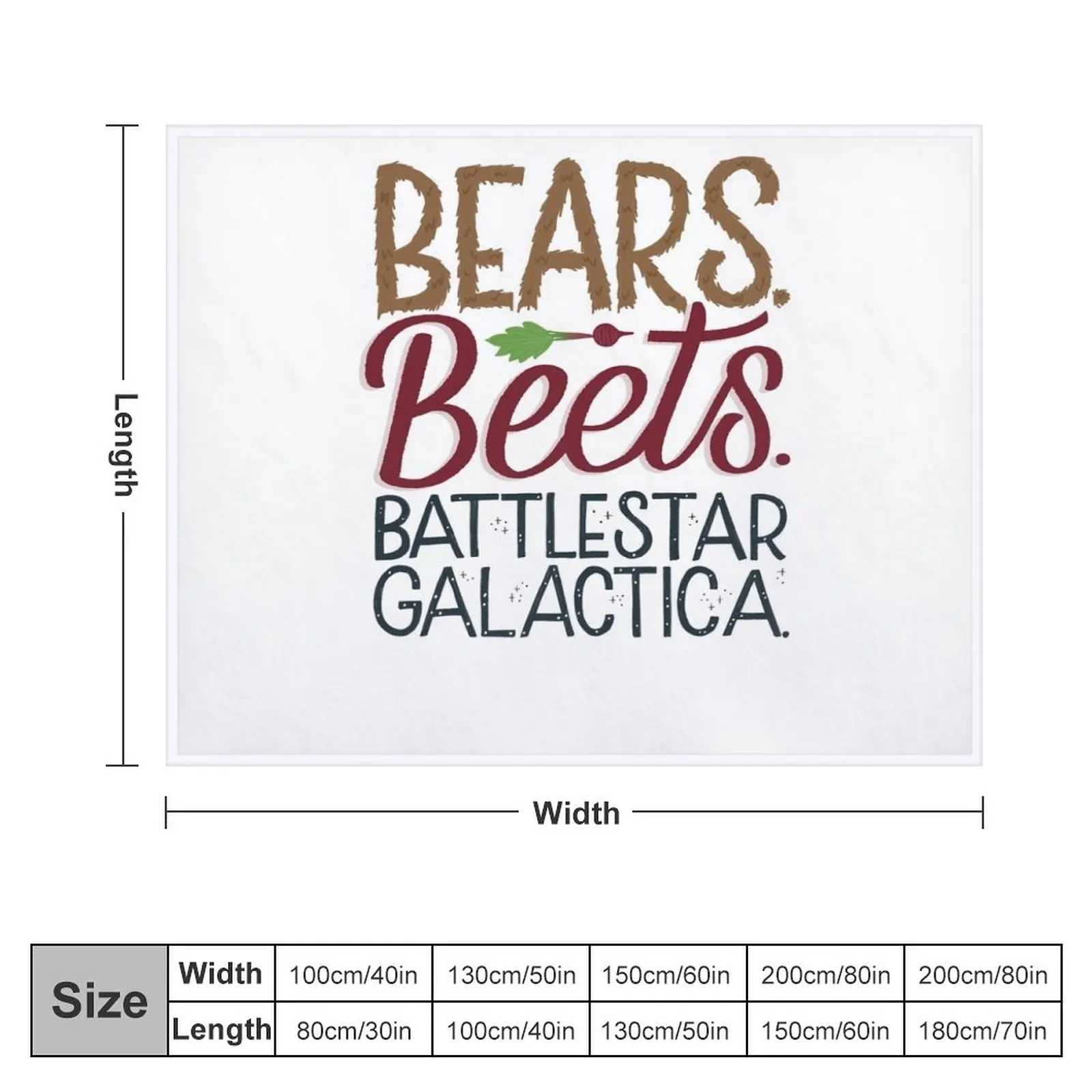 Bears. Beets. Battlestar Galactica. The Office Quote Throw Blanket Decorative Sofa Beach Blankets