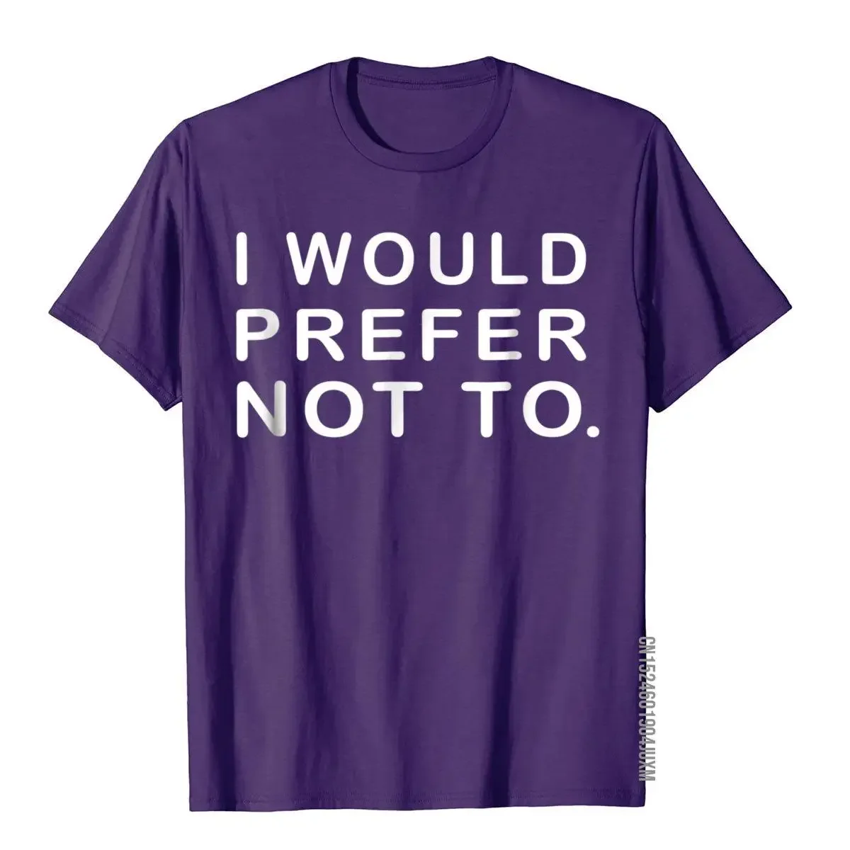 I Would Prefer Not To Funny Sayings T-Shirt Top T-Shirts For Boys Holiday Tops T Shirt Retro Cool Cotton