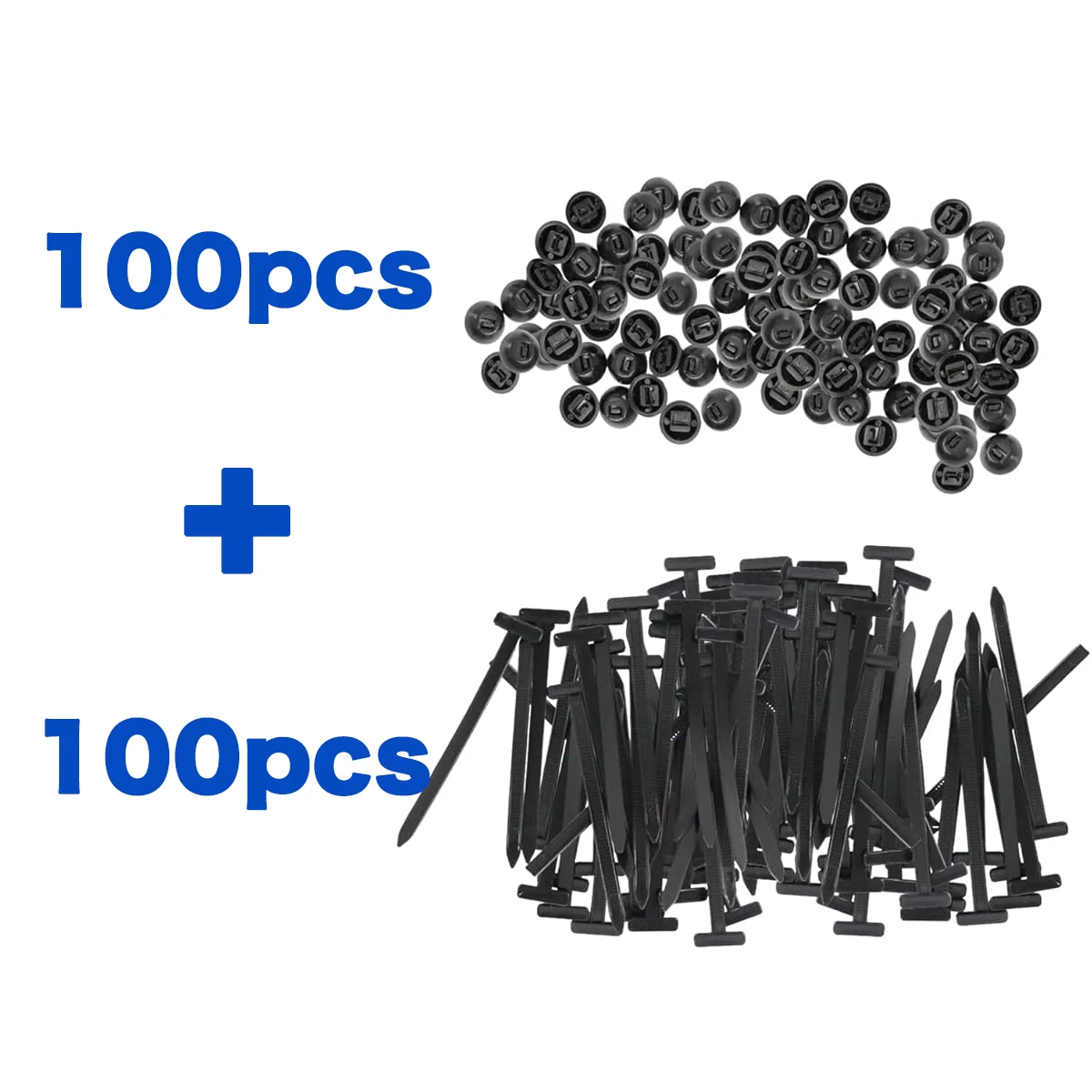100% Nylon Kabelbinders Gesp Bevestigingsclip Autoband Auto Clips Sluiting Zelfsluitende Schroef Spatbord Kofferbak Motor Guard Panel tool