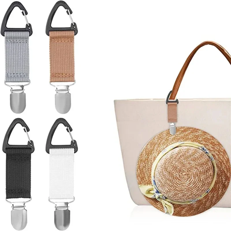 Portable Hat Clip For Outdoor Travel Straw Hat Holder Multi-Purpose Bag Clip Glove Storage Organizer