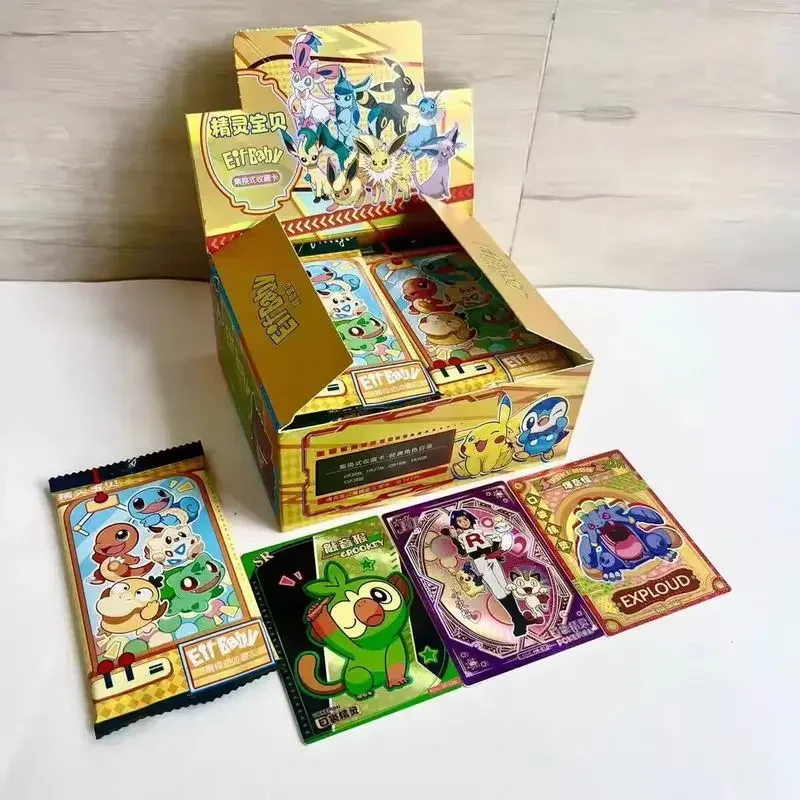 In Stock 30 Bag Pokemon Anime Game Elf Card Luxury Pet Card Collection Exchange Box Cards Toys Children Hobbies Kid Toy Holiday