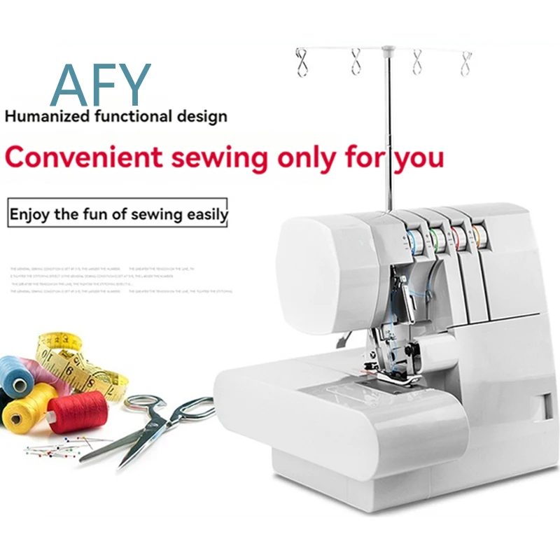 for 220V Overlock Sewing Machine for Household Electric Desktop Use Three Line Four Line Overlocking Machine with Two Line