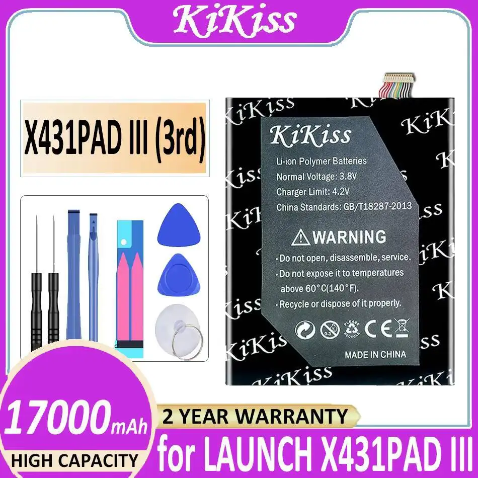 X431PAD Iii 3Rd الجيل بطارية الجهاز اللوحي التشخيص للسيارات لإطلاق X431 Pad 3 17000Mah خفيفة الوزن