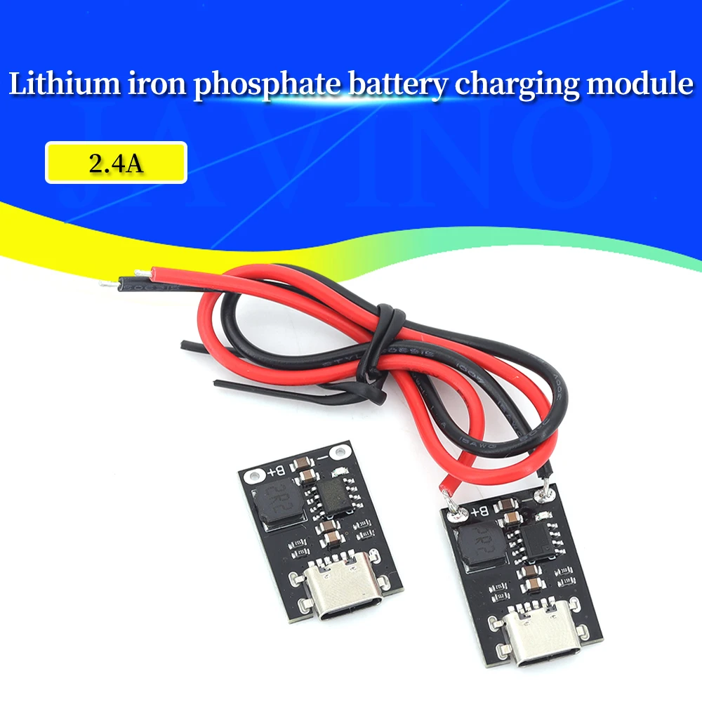 Javino 1S 18650 LiFePO4 Fast Charger SK3624 Module DC4.5~5.5V Input 2.4A High Current Energy Storage Charge Bare PCB