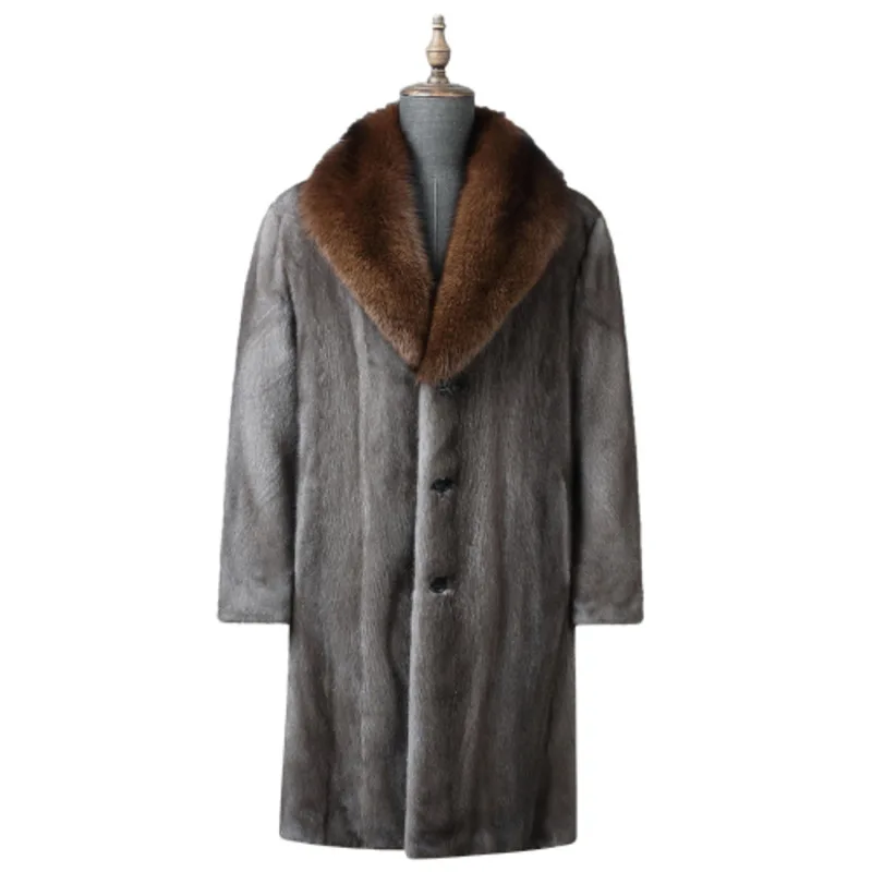 Cappotto giacca in pelle pelliccia uomo abbigliamento moda Casacos De Inverno Masculino autunno e Inverno rispettoso dell'ambiente traspirante