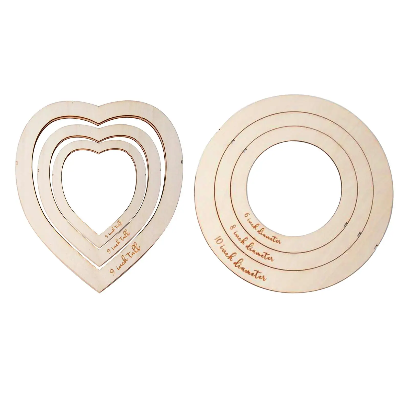 3 Pieces Macrame Cutting Molds Wooden Measuring Tools for DIY Crafts Making Mold Set Wedding Gift Card Template