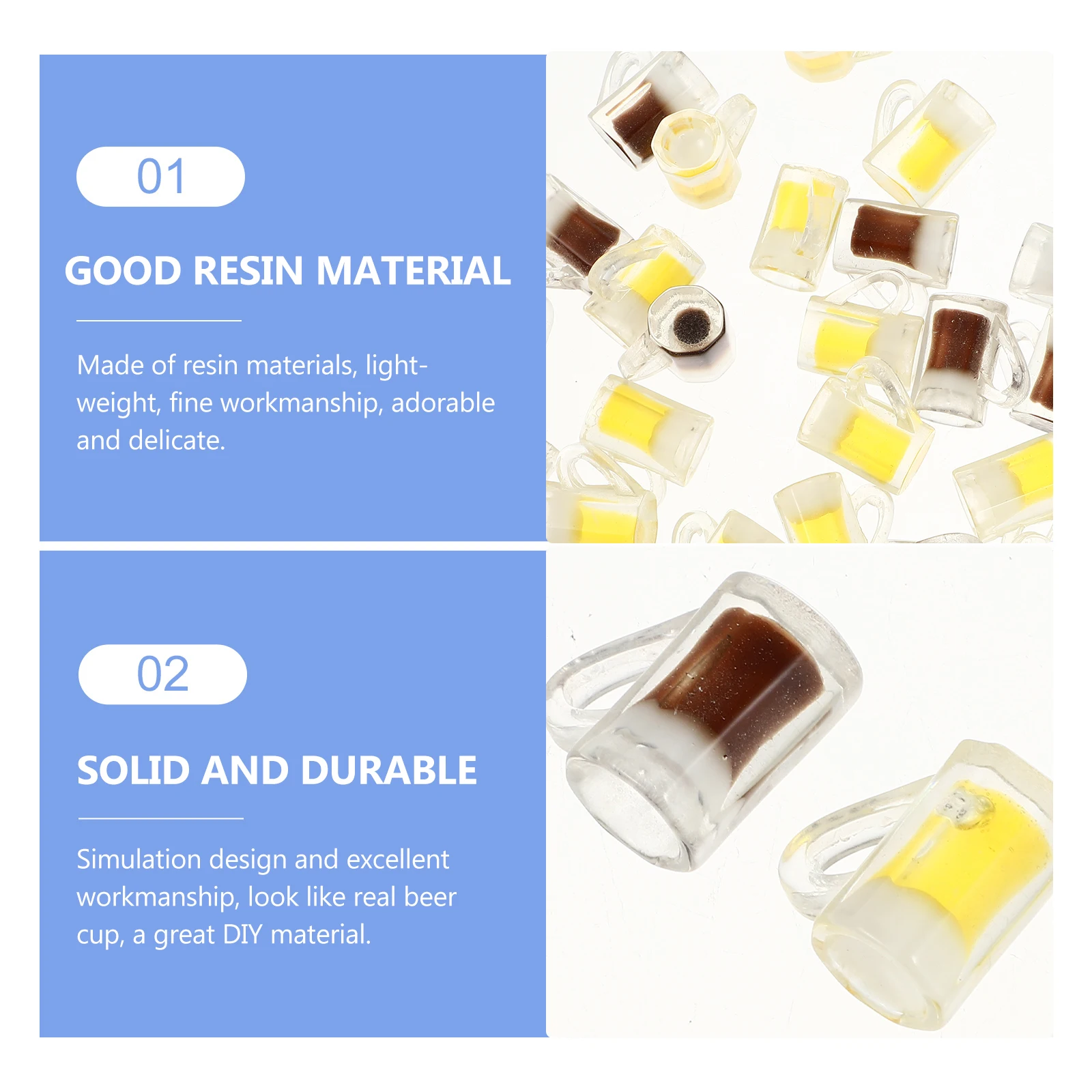 

30 Pcs Resin Beer Bottle Miniatures DIY Accessories Yellow Coffee Color Dollhouse Craft Decor Models Mini Beer ModelsBeer Bottle