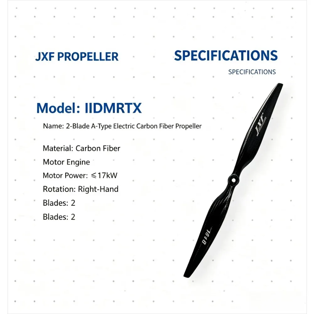 RC Fixed Wing Propeller JXF IIDMRTX Carbon Fiber Electric Blades 20/21/22/24 Inch for RC Airplane flight replacement spare parts view 5