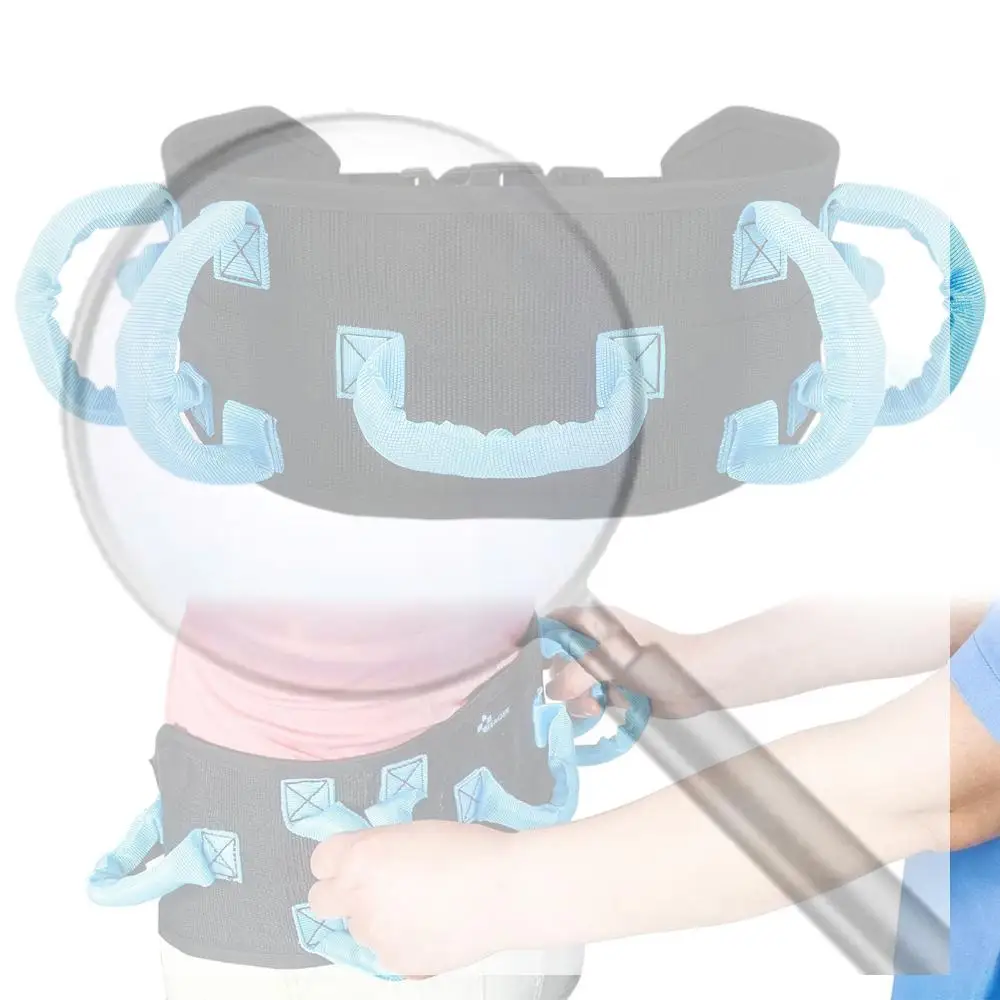 

Walking Gait Belt with Handles Metal Buckle Safety Gait Belt Adjustable Rehabilitation Assistive Device for Lifting Seniors