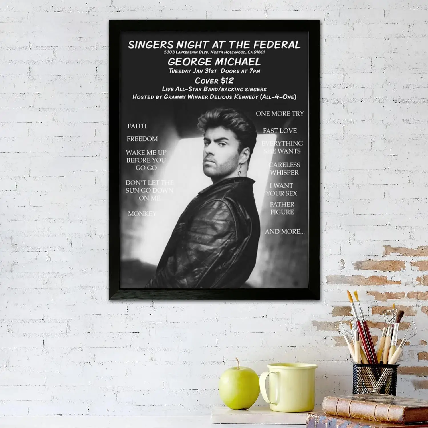 george michael Singer Canvas Art Poster, Wall Art, Picture Print, Modern Family, Bedroom Decor, Posters,Decorative painting