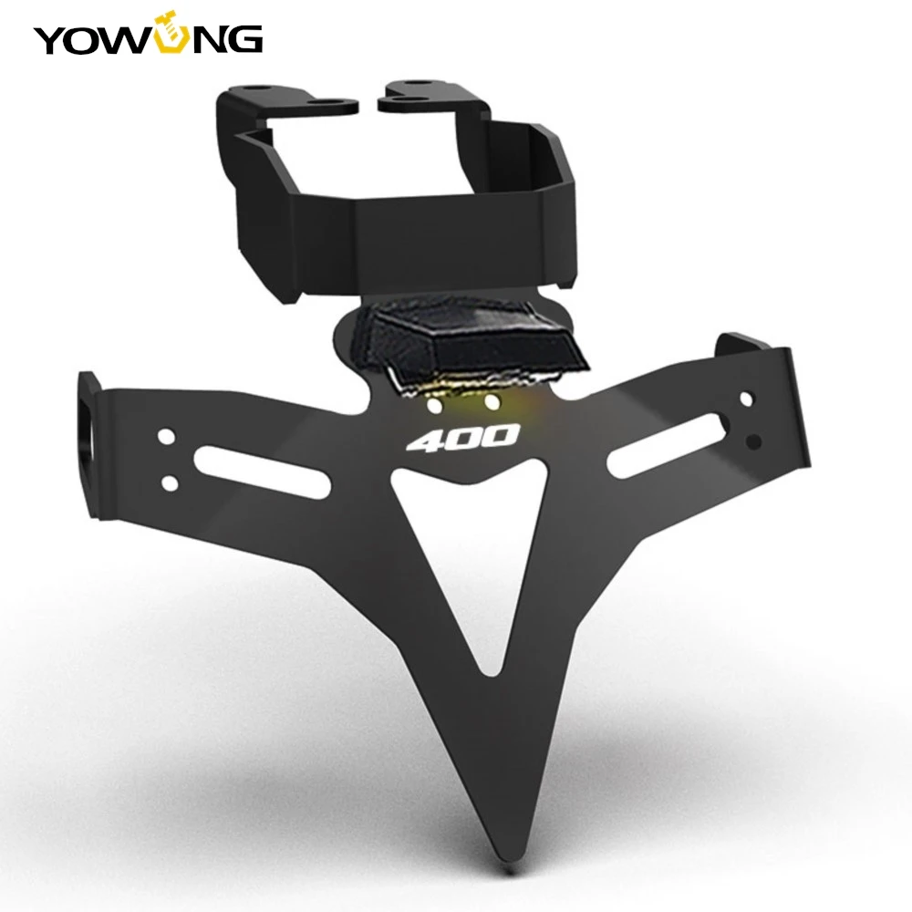 For Kawasaki Ninja 500 400 Z500 Z400 2019-2025 2024 2023 Motorcycle Rear Tail License Plate Holder Tailstock Bracket LED Light