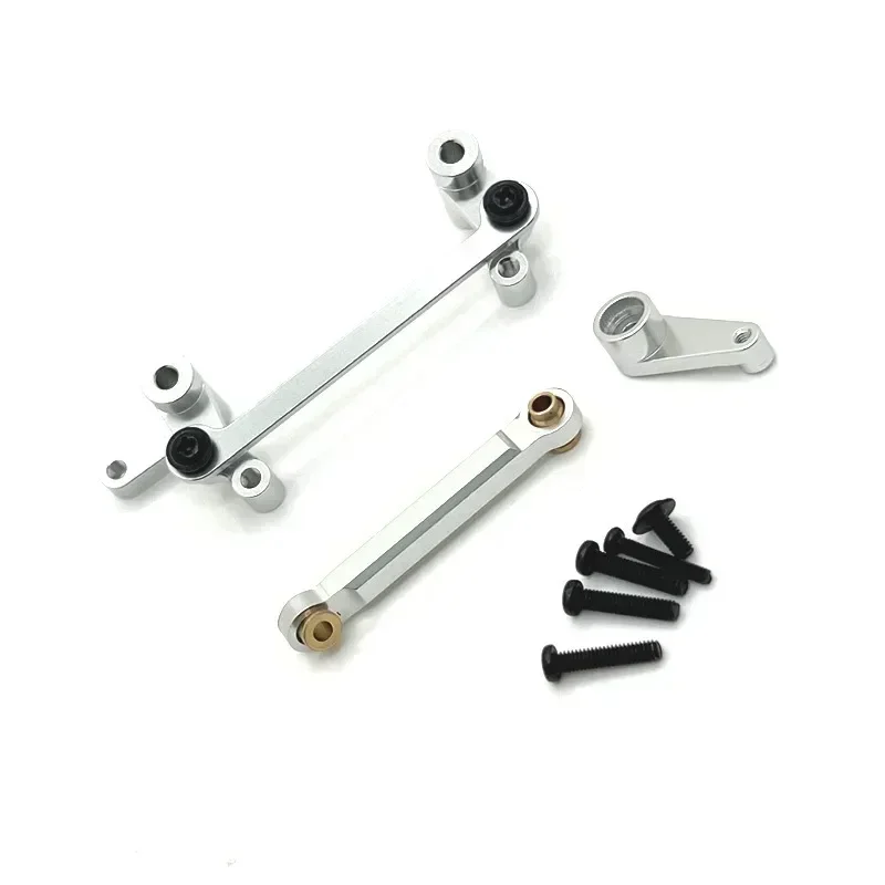 Wltoys 144016 144018 مجموعة التوجيه المعدنية ذراع مؤازرة وصلة ربط قضيب مجموعة 1/14 RC ترقية أجزاء السيارة الملحقات