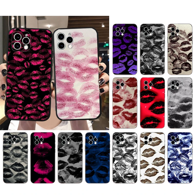 

Kiss Lips Phone Case For iphone 16 15 14 Pro Max 16 15 14 13 12 Pro 15Plus iphone 11