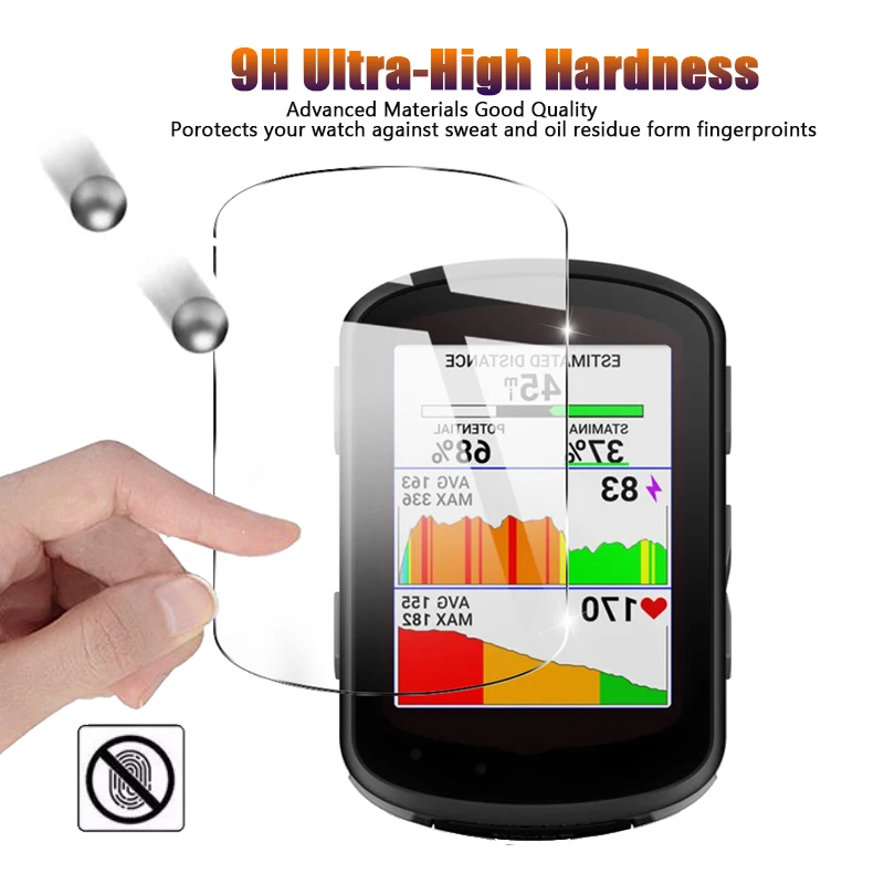 2PCS Tempered Glass For Garmin Edge 540 840 Screen Protector Protector glass For Edge 840 Protective Film