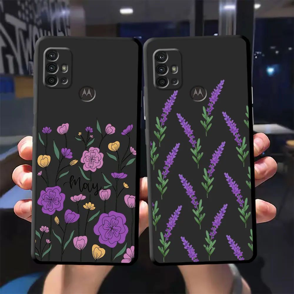 Lavender flowers Cover Phone Case for Motorola Moto G9 Plus Edge 20 Pro Edge 30 Neo One Fusion Plus G200 5G Edge 40 Pro