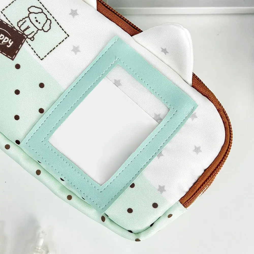 INS Style Cat Shape Pencil Case Large Capacity with Photo Window Pen Bag Portable Stationery Organizer Gift