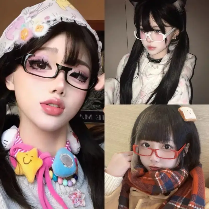 

Очки Y2K Crying Tears в полуоправе для мужчин и женщин, в стиле Spice Girl, для аниме-косплея, хип-хопа, забавные ретро-очки, аксессуар для субкультур