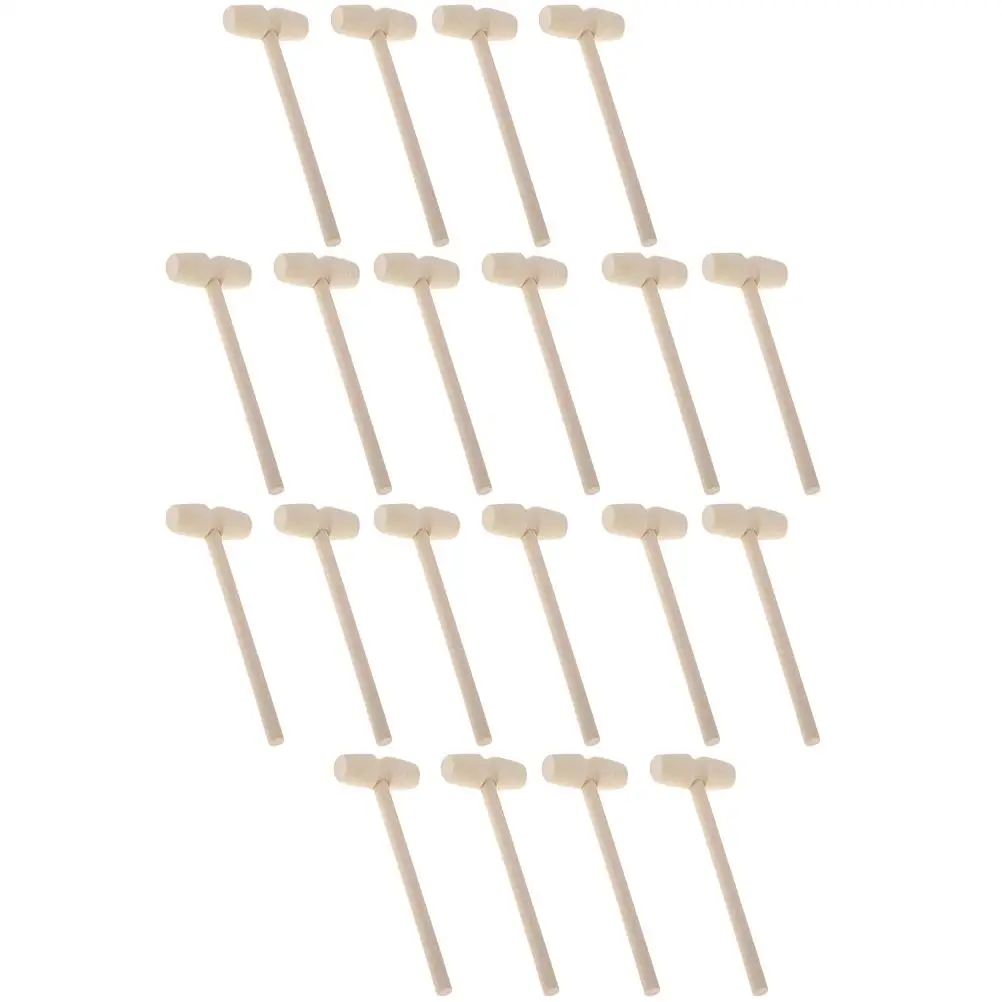 

20 Pcs Mini Wood Hammer Toys Kids Educational Hitting Safe H Eye Coordination Long H le Gift Idea Tool