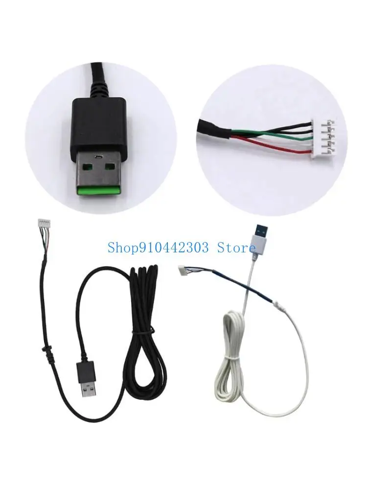 652F USB Mouse Line Cable Replacement Repair Accessories for DeathAdder Essential 6400DPI Mouse,Fast Transmission