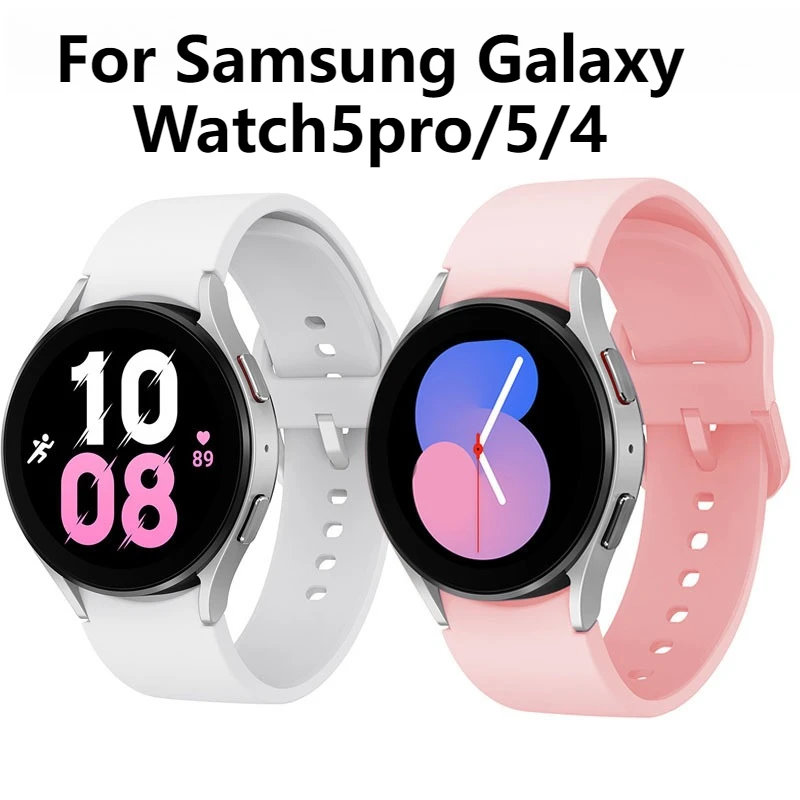

Suitable for Samsung Galaxy Watch5 New Silicone Strap Watch4 Classi Popular Same Color Buckle Watch Strap Wrist Strap