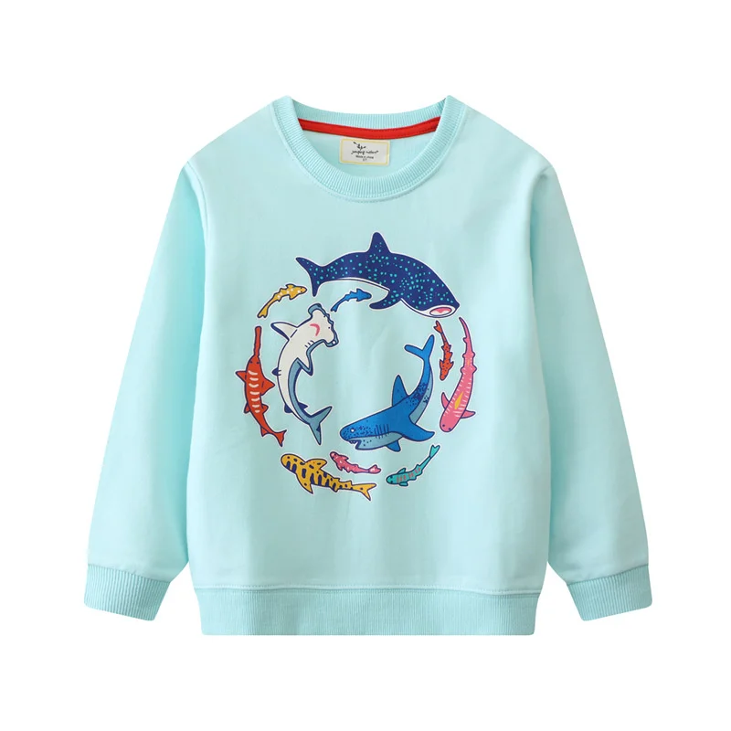 

Jumping Meters Boys Girls Sweatshirts Autumn Spring Children's Clothes Animals Print Long Sleeve Hooded Hot Selling Costume