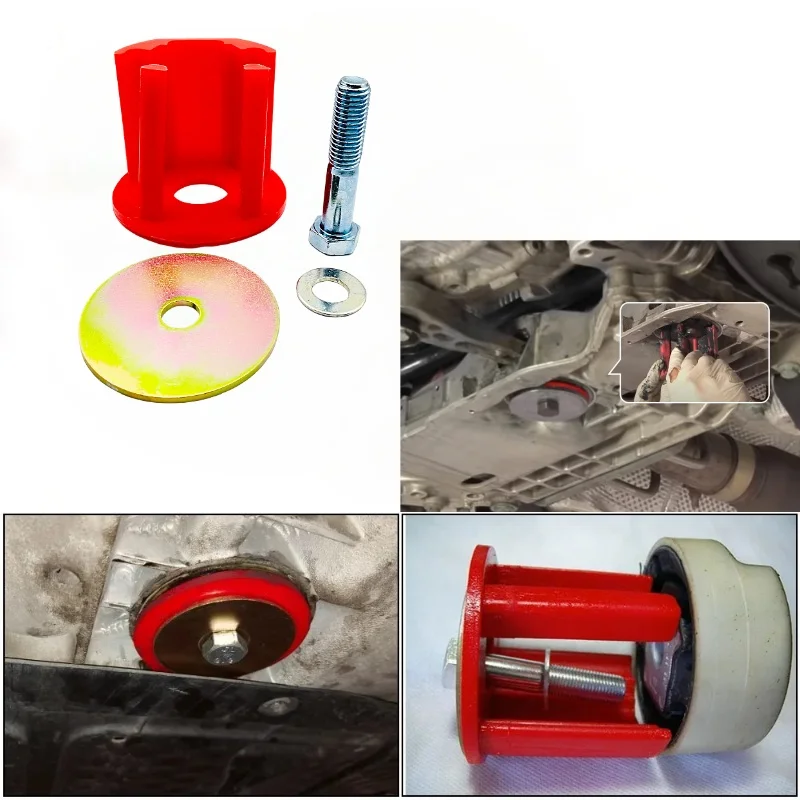 4 Piece for Volkswagen Audi A3 RABBIT V TIGUAN PASSAT JETTA GOLE Polyurethane Dog Bone Insertion Kit, Engine Bottom Fixing Liner view 4