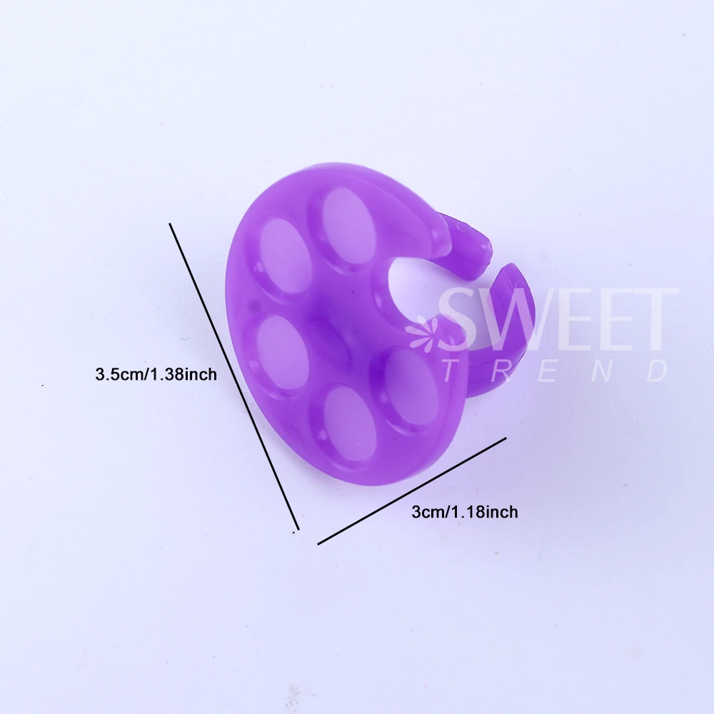 5 قطعة البلاستيك مسمار الفن لوحة البسيطة البنصر طبق خلط اللون UV هلام اللوحة حامل لوحة الصباغ صينية مانيكير مسمار أدوات #6