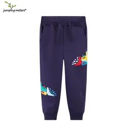 Jumping Meters New Arrival Boys Girls Sweatpants Cars Embroidery Autumn Spring Baby Trousers Drawstring Children's Full Pants