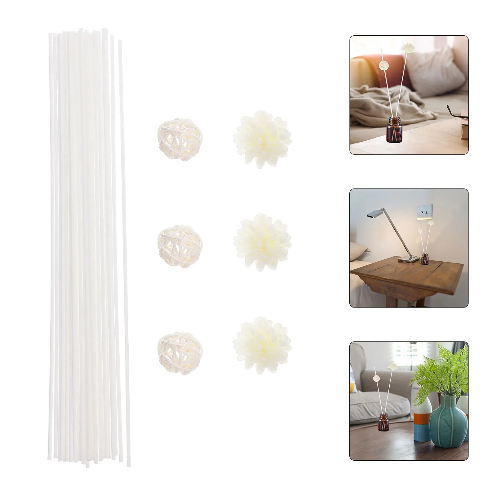 

1Set Diffuser Flower Sticks Pe Simulated Floral Reed Diffuser for Home Aroma Bedroom Living Room Office Decor Aromatherapy