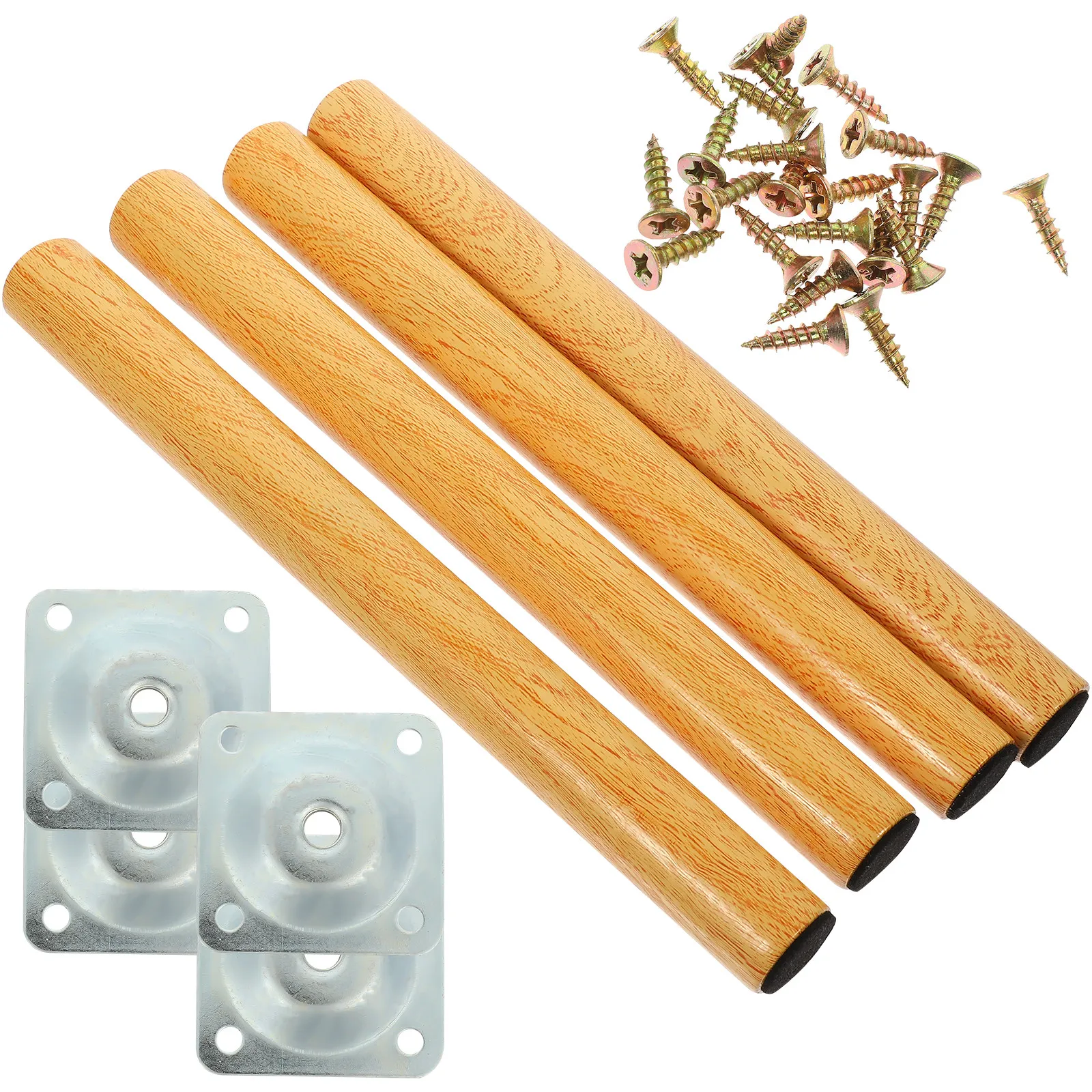 1Set Furniture Legs Set Solid Wood Table Leg Extenders Heavy Duty Load Bearing Wooden Cabinet Legs for Easy Installation Repair