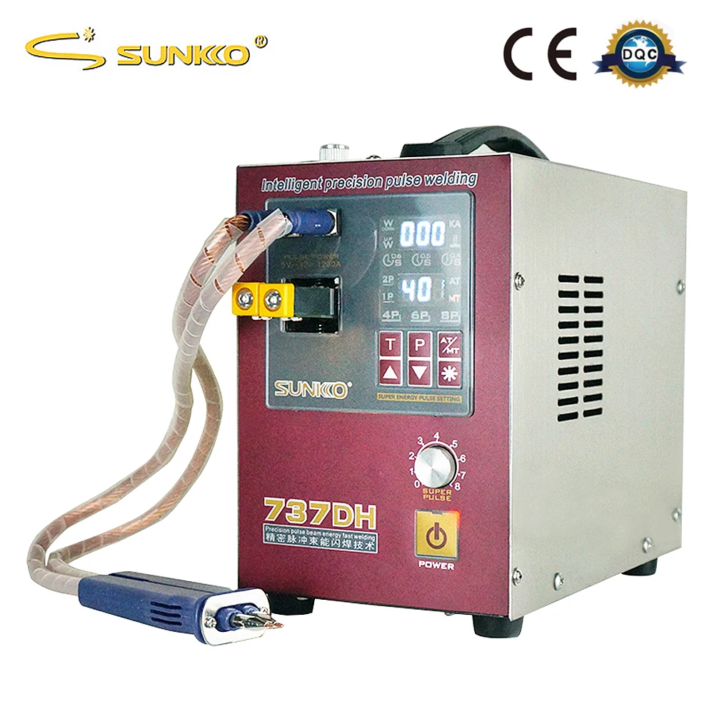 

SUNKKO 737DH Spot Welder 4.3KW High Power Induction Delay Automatic Pulse Spot Welding Machine For 18650 Lithium Battery Welding