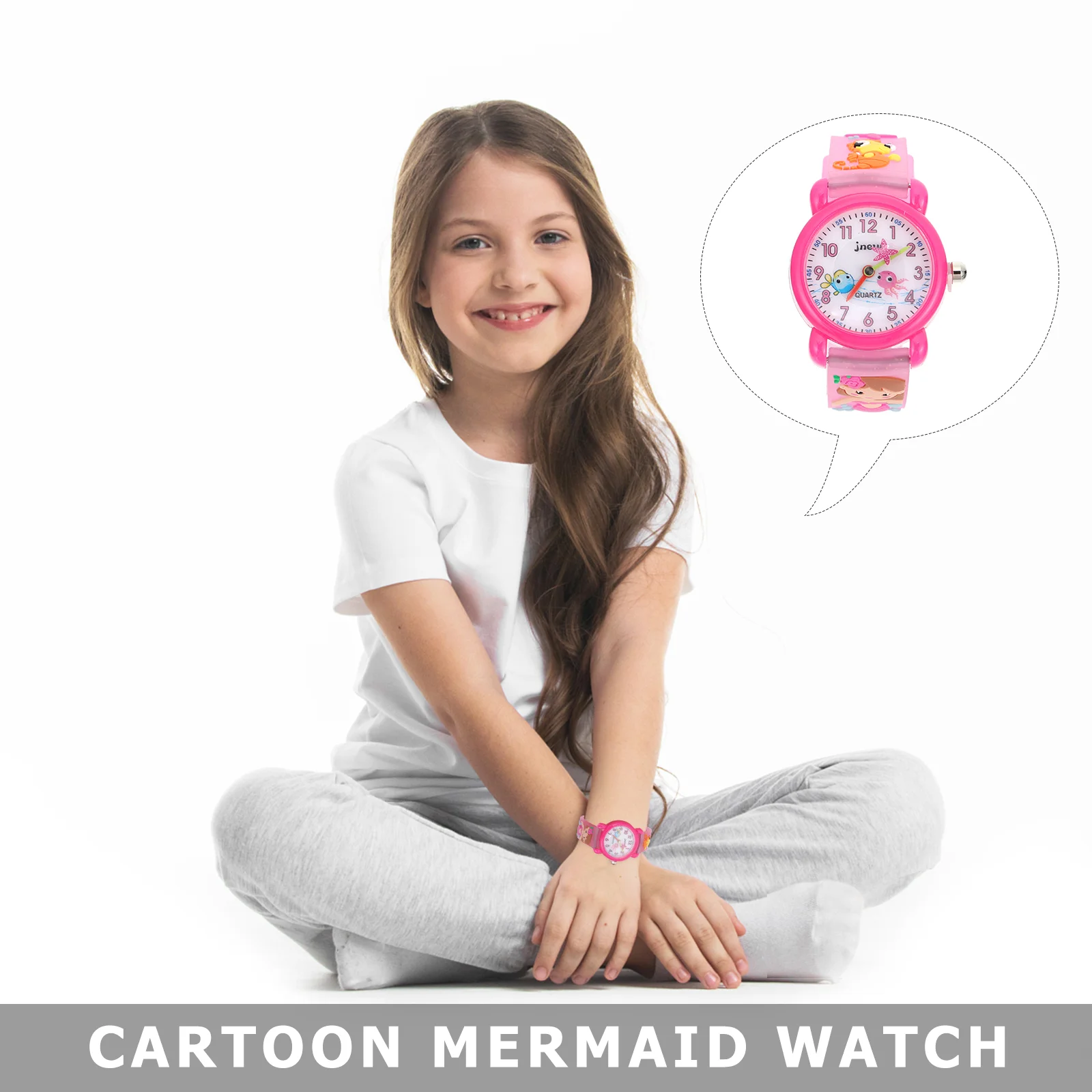 Reloj portátil para niños, relojes impermeables para niñas, gel de sílice para niños de 5 a 7 años