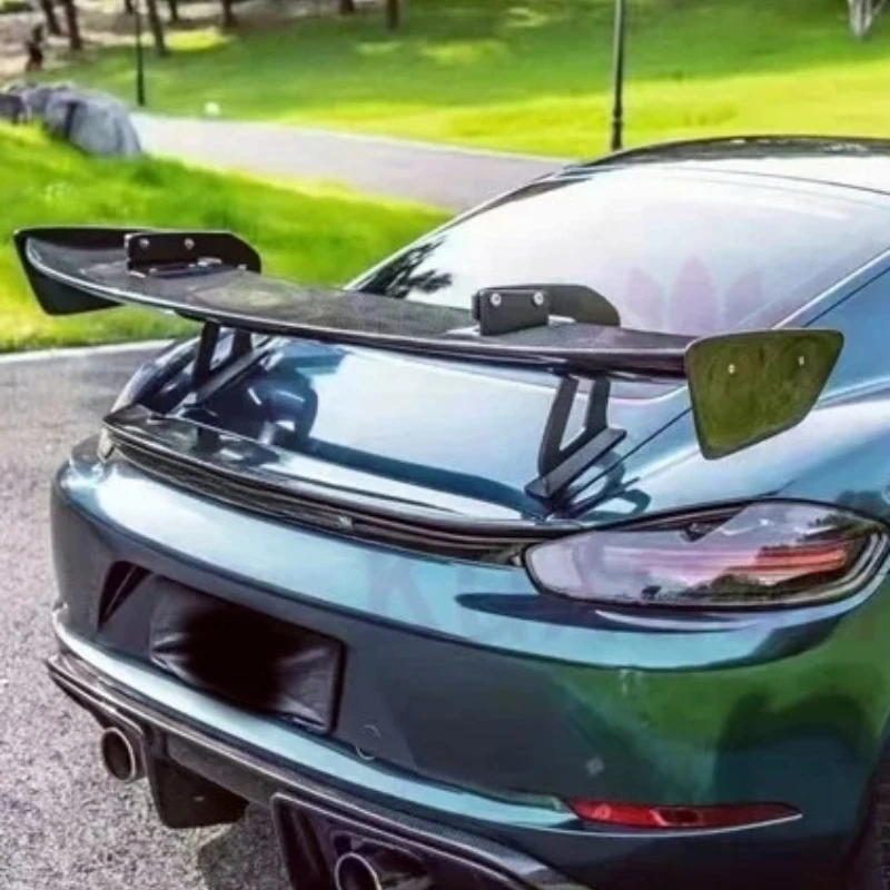 

For Porsche 718 981 Carbon GT4RS Style Rear Spoiler Body Kit Front Bumper Edge Side Skirts Rear Diffuser Side Vents