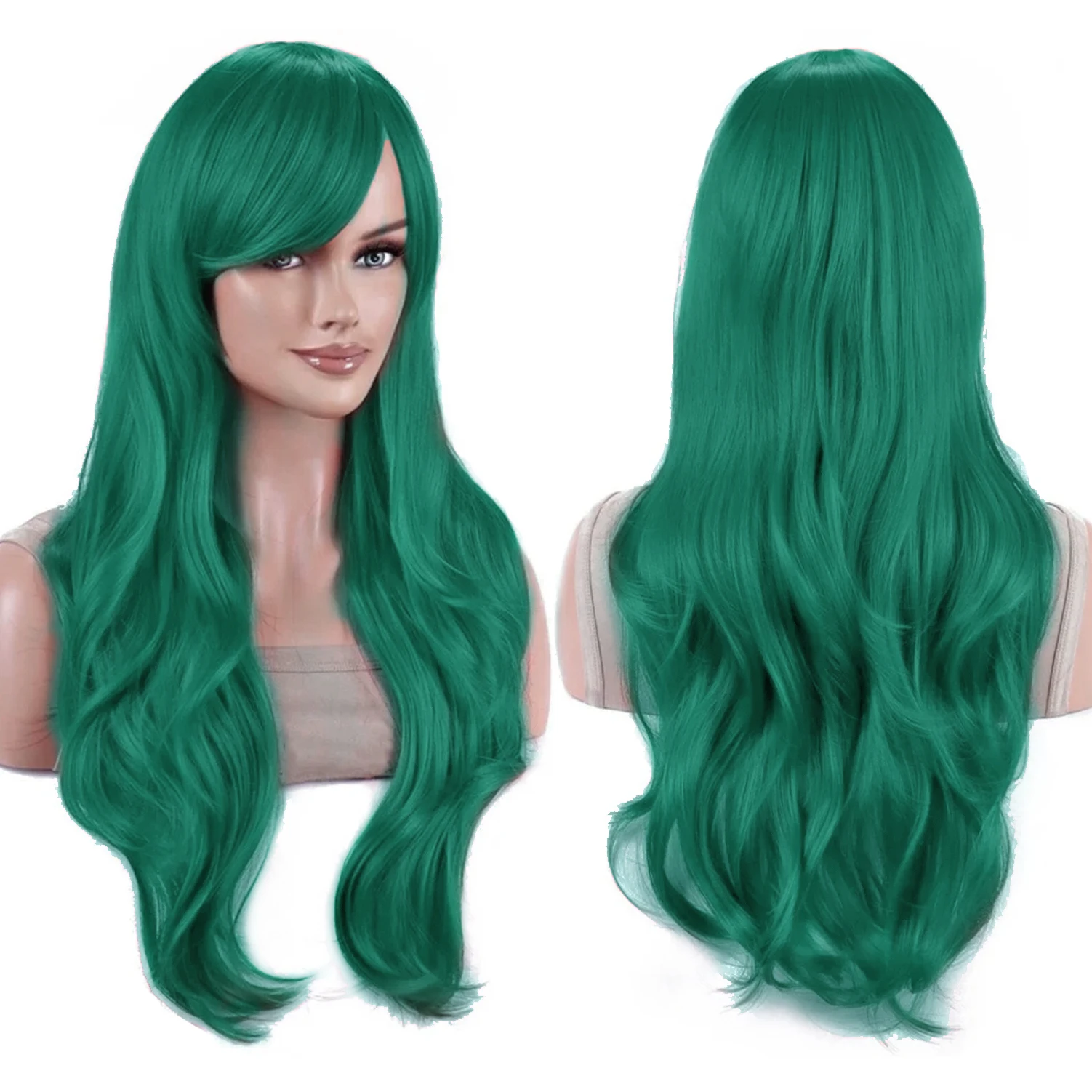 Synthetische Haare Lange Wellige Rosenrote Starfire Lolita Cosplay Perücke Anime Perücken Morgiana Halloween Kostüm Perücke für Mädchen – Detail 4