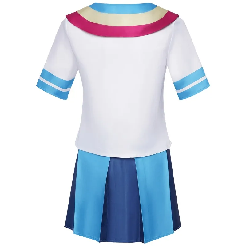 Anime GIFfany Cosplay Costume White Shirt Blue Skirt JK Uniform Stage Performance Outfits for Women Halloween Party view 4