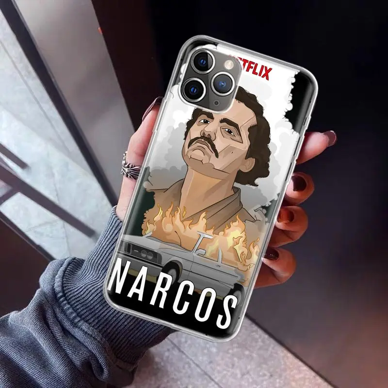 Narcos TV Series Pablo Escobar Phone Case For iPhone 17 Air 11 13 Mini 14 15 Plus 16 12 Pro Max 16E SE 7 8 Pattern Soft TPU Back