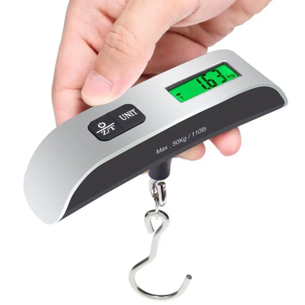 Portable LCD Digital Hanging Luggage 50kg/10g Backlit Scales For Travel Luggage Suitcase Handheld Electronic Weight Tool V2A3