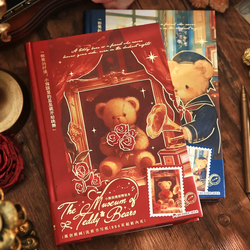 224 ورقة/كتاب الدب الصغير سلسلة منزل رومانسي لطيف دفتر الطالب مخطط كتيب مدرسة مكتب لوازم مكتبية #1