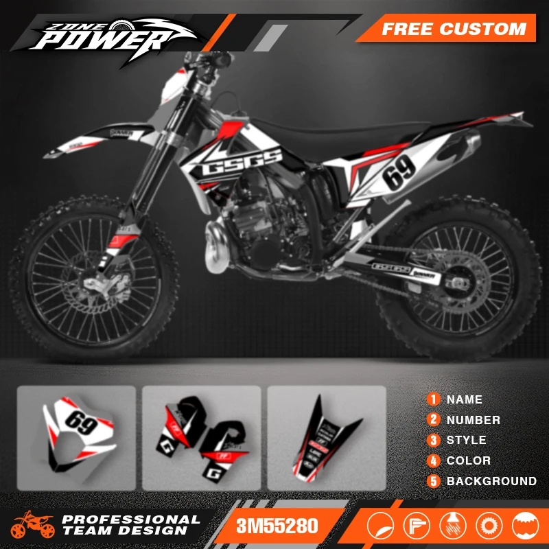 

Powerzone для GASGAS графические фоны наклейки комплект наклеек для GASGAS 125 200 250 300 450 2010 2011 EC MC номер имя на заказ