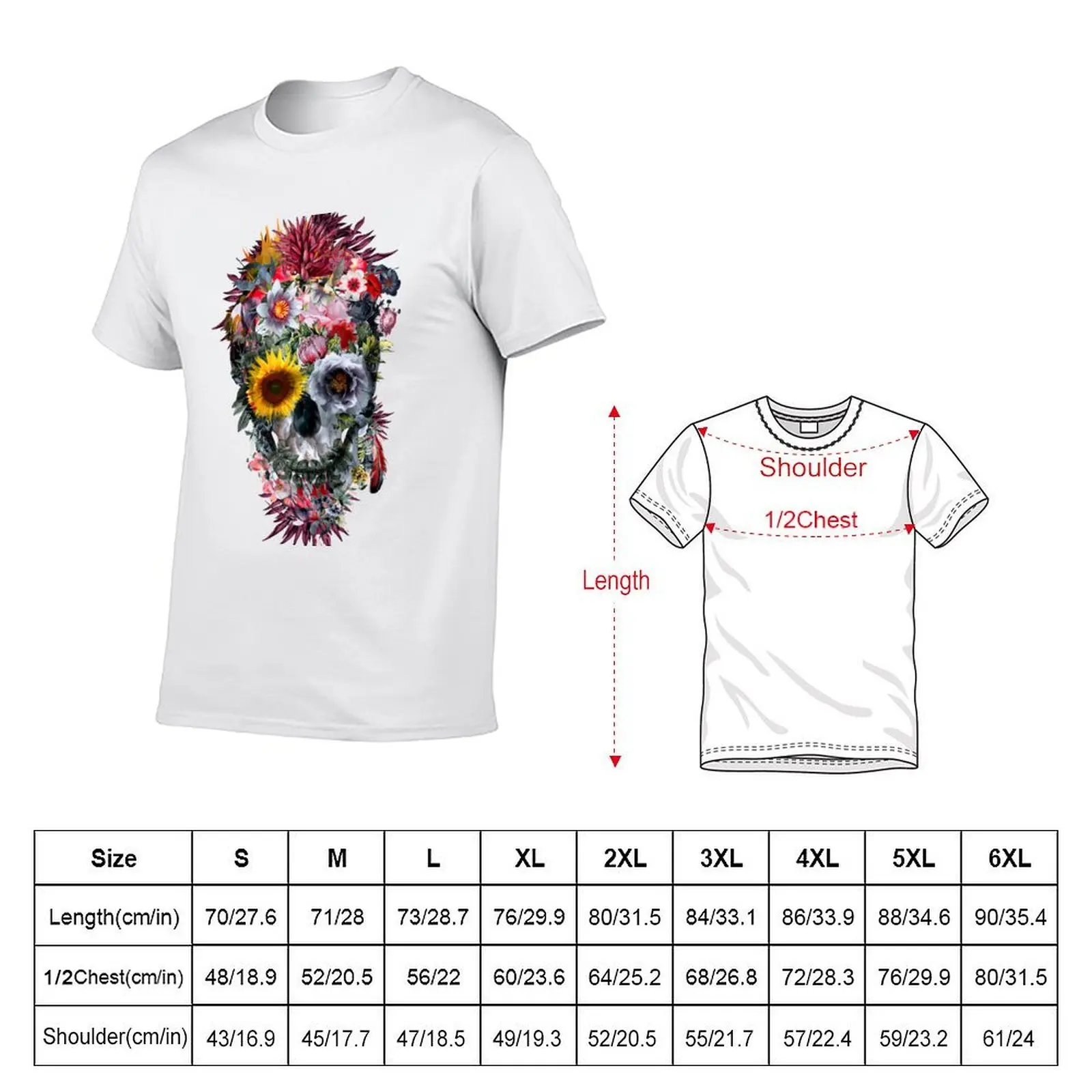Voodoo Skull T-Shirt heavyweights oversized mens t shirts casual stylish