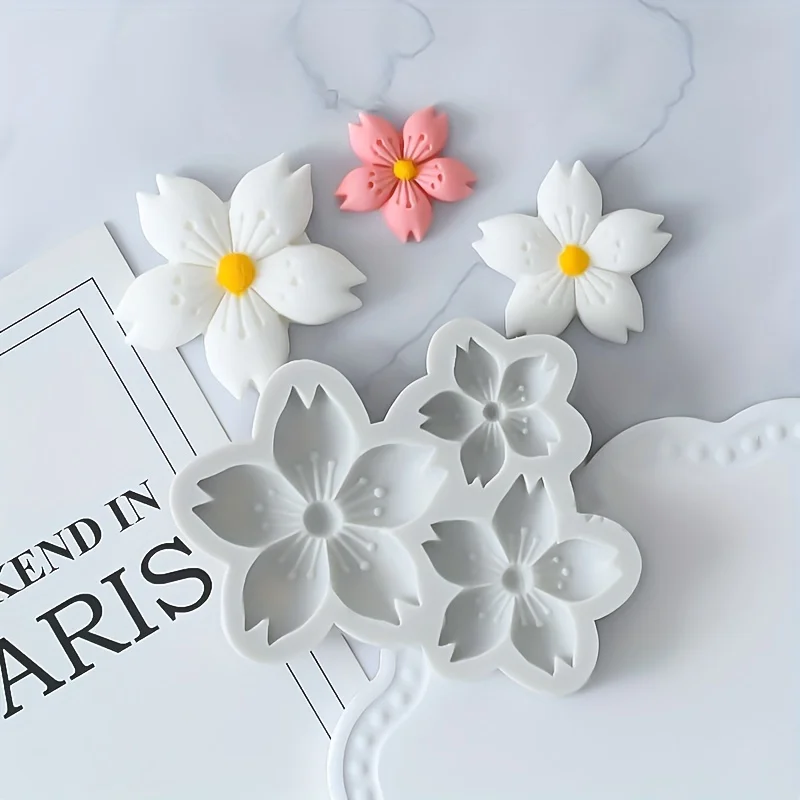 Cherry Blossoms Silicone Molds Fondant Cake Decorating Tools Sugarcraft Chocolate Gumpaste Mold Candy Resin Clay Mold
