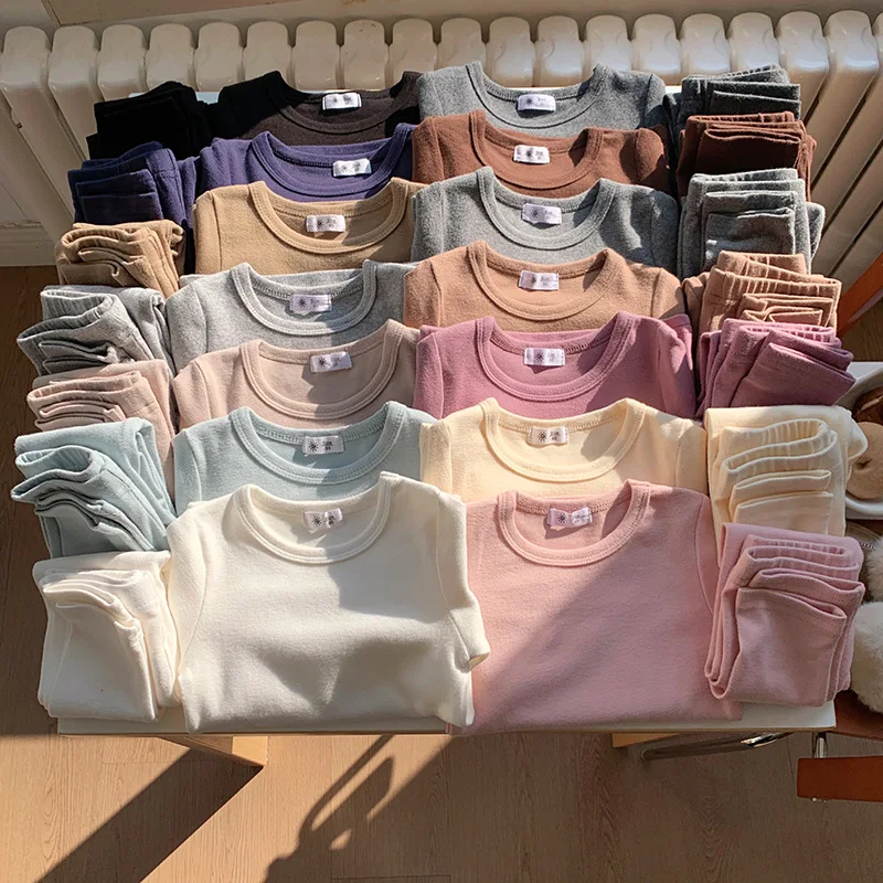 

Детский хлопковый комплект домашней одежды, пижамы для детей, пижамы для мальчиков и девочек, комплект из двух предметов, одежда для сна