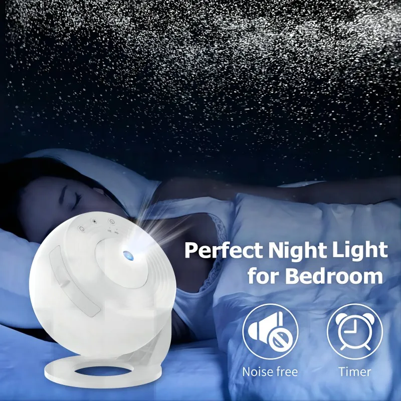 Proiettore Galaxy Night Light Star Planetarium proiettore adulti 360 ° ruota sala da gioco, Home Theater, soffitto, arredamento della stanza (bianco