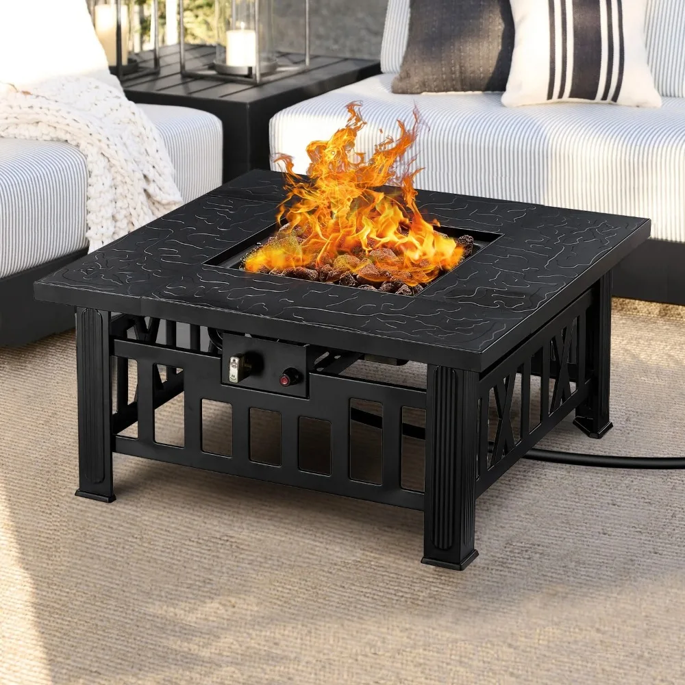 Round Outdoor Portable Fire Pit Table   Lid,Cover