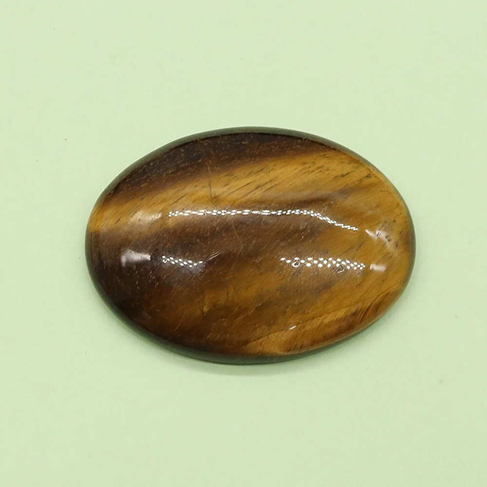 1PC Natural Dyeing Agate Tiger Eye Quartz Stone Cabochon Gem Stone No Drilled Hole Oval CAB Bead for Men DIY Jewelry Making Ring