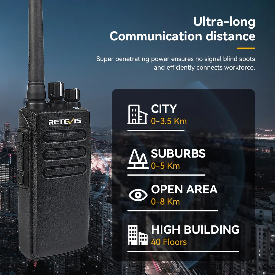 Retevis RT81 DMR digitale walkietalkie 2 stuks krachtige lange afstand walkietalkie 10W waterdichte draagbare tweewegradio voor de jacht