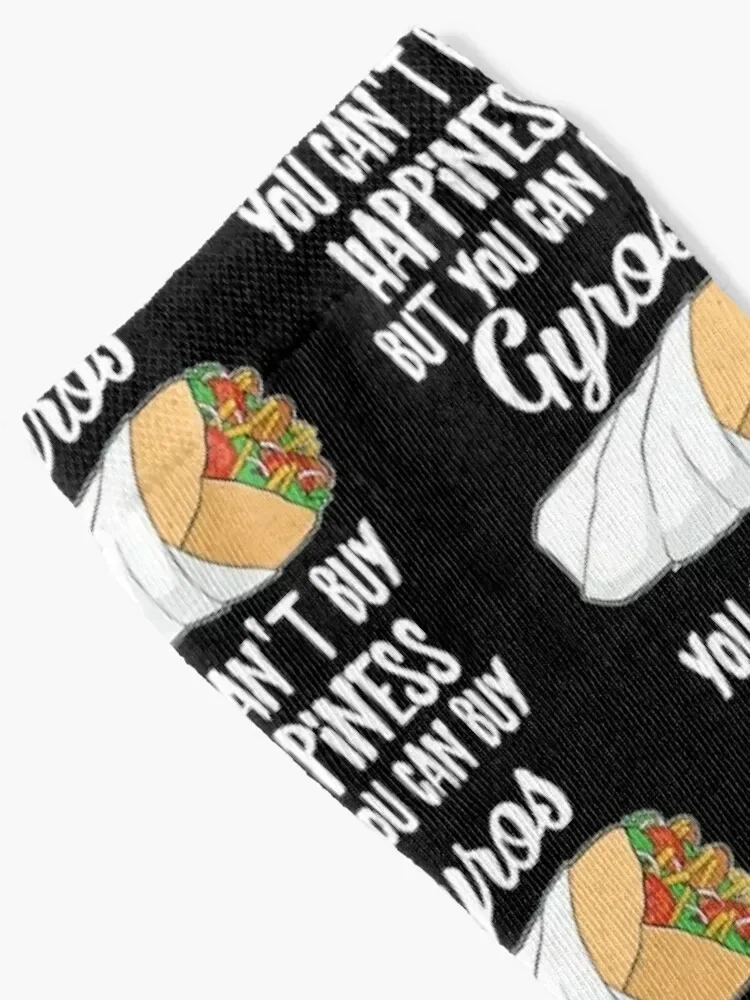 Funny Greek Food Happiness Gyro design Socks Stockings man hip hop gifts Luxury Woman Socks Men's